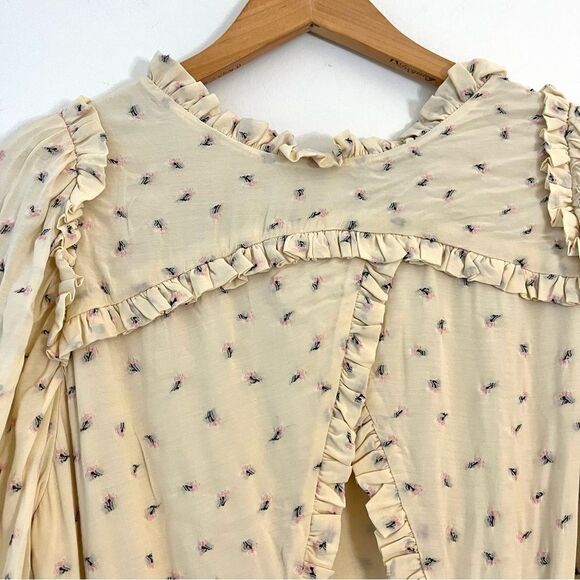 Munthe Curtis Open Back Embroidered Floral Midi Dress, Size 6 (EU 36) - Picture 9 of 15